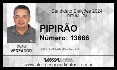 Candidato PIPIRÃO 2024 - IRITUIA - Eleições