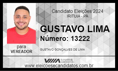 Candidato GUSTAVO LIMA 2024 - IRITUIA - Eleições