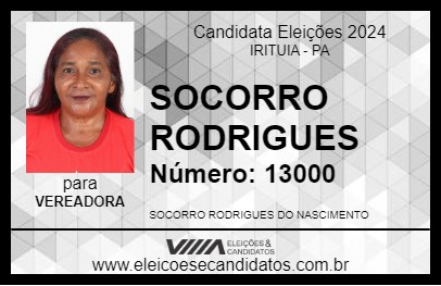 Candidato SOCORRO RODRIGUES 2024 - IRITUIA - Eleições