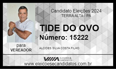 Candidato TIDE DO OVO 2024 - TERRA ALTA - Eleições