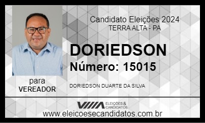 Candidato DORIEDSON 2024 - TERRA ALTA - Eleições