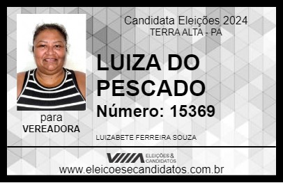 Candidato LUIZA DO PESCADO 2024 - TERRA ALTA - Eleições