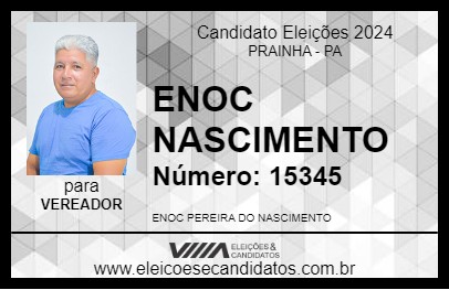 Candidato ENOC NASCIMENTO 2024 - PRAINHA - Eleições