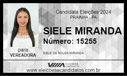 Candidato SIELE MIRANDA 2024 - PRAINHA - Eleições