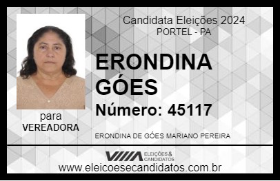 Candidato ERONDINA GÓES 2024 - PORTEL - Eleições