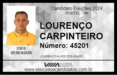 Candidato LOURENÇO CARPINTEIRO 2024 - PORTEL - Eleições