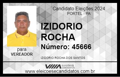 Candidato IZIDORIO ROCHA 2024 - PORTEL - Eleições