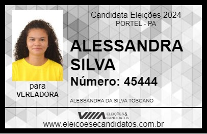 Candidato ALESSANDRA SILVA 2024 - PORTEL - Eleições