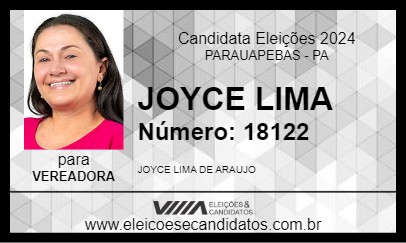 Candidato JOYCE LIMA 2024 - PARAUAPEBAS - Eleições