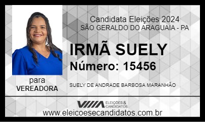 Candidato IRMÃ SUELY 2024 - SÃO GERALDO DO ARAGUAIA - Eleições