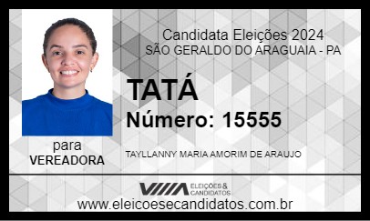 Candidato TATÁ 2024 - SÃO GERALDO DO ARAGUAIA - Eleições