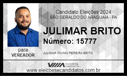 Candidato JULIMAR BRITO 2024 - SÃO GERALDO DO ARAGUAIA - Eleições