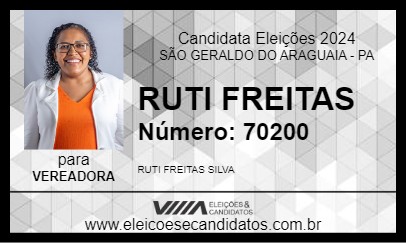 Candidato RUTI FREITAS 2024 - SÃO GERALDO DO ARAGUAIA - Eleições