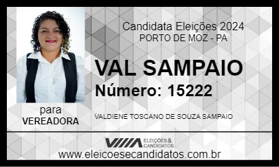 Candidato VAL SAMPAIO 2024 - PORTO DE MOZ - Eleições