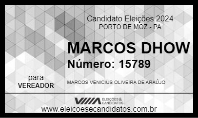 Candidato MARCOS DHOW 2024 - PORTO DE MOZ - Eleições