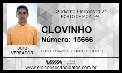 Candidato CLOVINHO 2024 - PORTO DE MOZ - Eleições