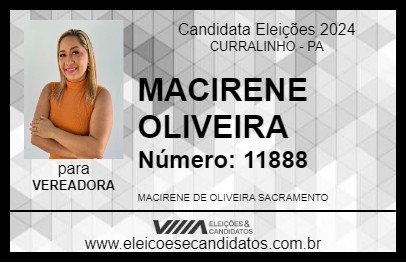 Candidato MACIRENE OLIVEIRA 2024 - CURRALINHO - Eleições