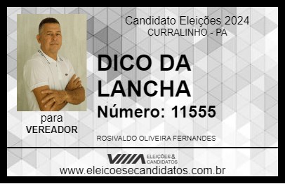 Candidato DICO DA LANCHA 2024 - CURRALINHO - Eleições