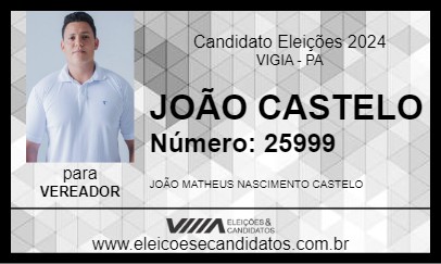 Candidato JOÃO CASTELO 2024 - VIGIA - Eleições