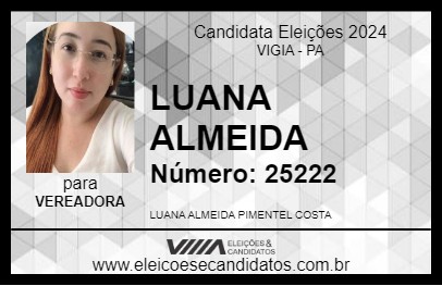 Candidato LUANA ALMEIDA 2024 - VIGIA - Eleições