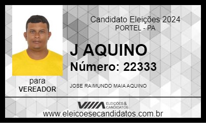 Candidato J AQUINO 2024 - PORTEL - Eleições