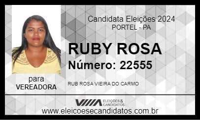 Candidato RUBY ROSA 2024 - PORTEL - Eleições