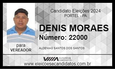 Candidato DENIS MORAES 2024 - PORTEL - Eleições