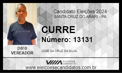 Candidato CURRE 2024 - SANTA CRUZ DO ARARI - Eleições