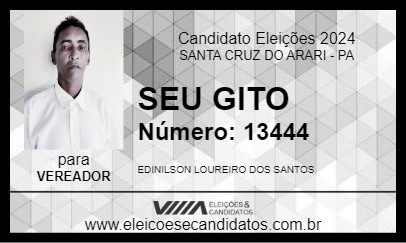 Candidato SEU GITO 2024 - SANTA CRUZ DO ARARI - Eleições