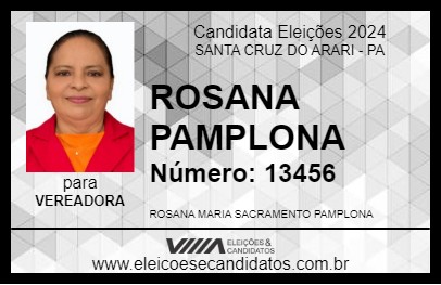 Candidato ROSANA PAMPLONA 2024 - SANTA CRUZ DO ARARI - Eleições