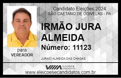 Candidato IRMÃO JURA ALMEIDA 2024 - SÃO CAETANO DE ODIVELAS - Eleições