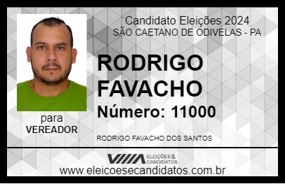 Candidato RODRIGO FAVACHO 2024 - SÃO CAETANO DE ODIVELAS - Eleições