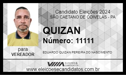 Candidato QUIZAN 2024 - SÃO CAETANO DE ODIVELAS - Eleições