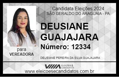 Candidato DEUSIANE GUAJAJARA 2024 - SÃO GERALDO DO ARAGUAIA - Eleições