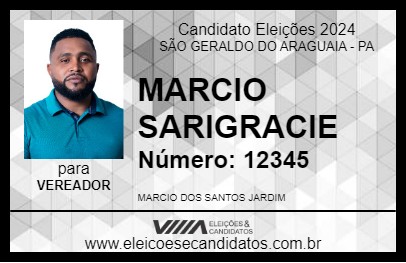 Candidato MARCIO SARIGRACIE 2024 - SÃO GERALDO DO ARAGUAIA - Eleições