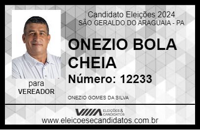 Candidato ONEZIO BOLA CHEIA 2024 - SÃO GERALDO DO ARAGUAIA - Eleições