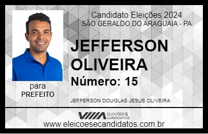 Candidato JEFFERSON OLIVEIRA 2024 - SÃO GERALDO DO ARAGUAIA - Eleições