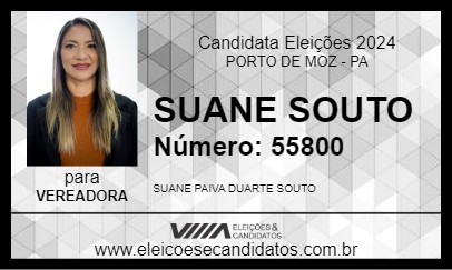 Candidato SUANE SOUTO 2024 - PORTO DE MOZ - Eleições