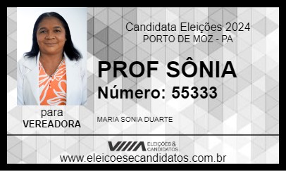 Candidato PROF SÔNIA 2024 - PORTO DE MOZ - Eleições