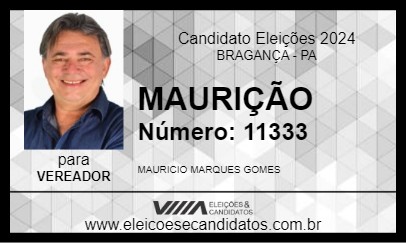 Candidato MAURIÇÃO 2024 - BRAGANÇA - Eleições