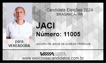 Candidato TIA JACI 2024 - BRAGANÇA - Eleições