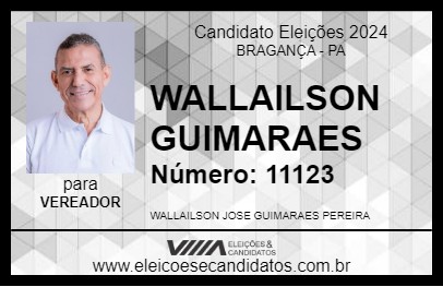 Candidato WALLAILSON GUIMARAES 2024 - BRAGANÇA - Eleições