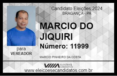 Candidato MARCIO  DO JIQUIRI 2024 - BRAGANÇA - Eleições