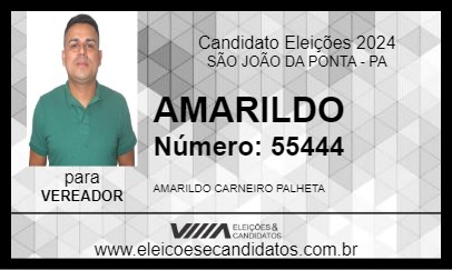 Candidato AMARILDO 2024 - SÃO JOÃO DA PONTA - Eleições