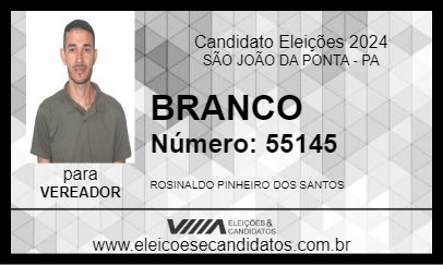 Candidato BRANCO 2024 - SÃO JOÃO DA PONTA - Eleições