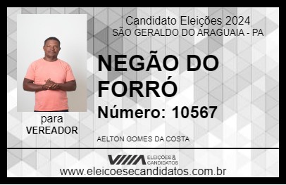 Candidato NEGÃO DO FORRÓ 2024 - SÃO GERALDO DO ARAGUAIA - Eleições