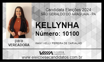 Candidato KELLYNHA 2024 - SÃO GERALDO DO ARAGUAIA - Eleições