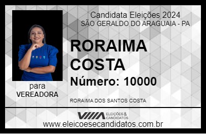 Candidato RORAIMA COSTA 2024 - SÃO GERALDO DO ARAGUAIA - Eleições