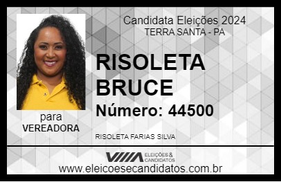 Candidato RISOLETA BRUCE 2024 - TERRA SANTA - Eleições