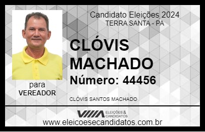 Candidato CLÓVIS MACHADO 2024 - TERRA SANTA - Eleições